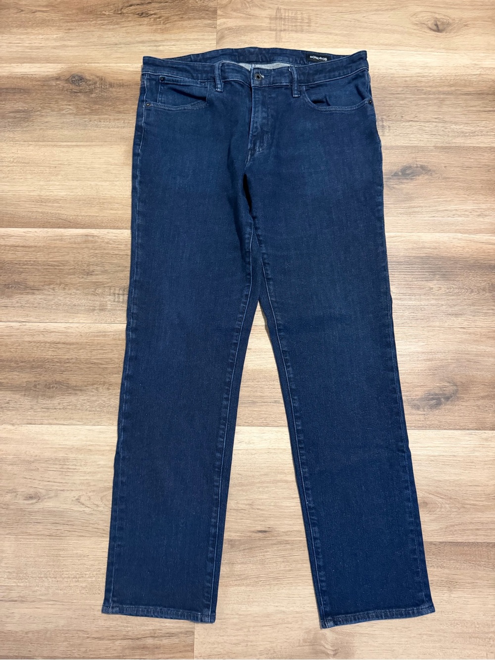 Bonobos Men's Slim Straight Leg Jeans Stretch 36x34 Blue Medium Wash Denim